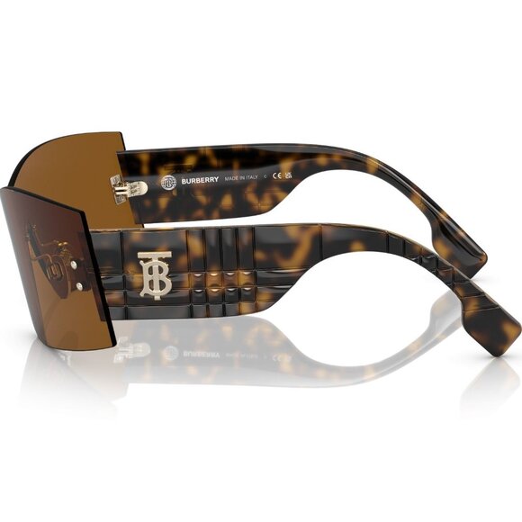 Burberry Sunglasses Bella BE3137 110963 Brown Rimless Shield Sporty NEW - Picture 3 of 15